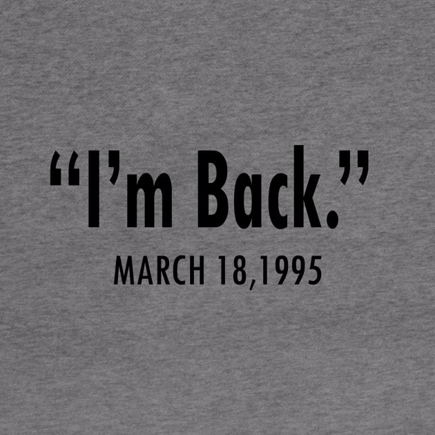 I'M BACK MARCH 18,1995 by YAN & ONE